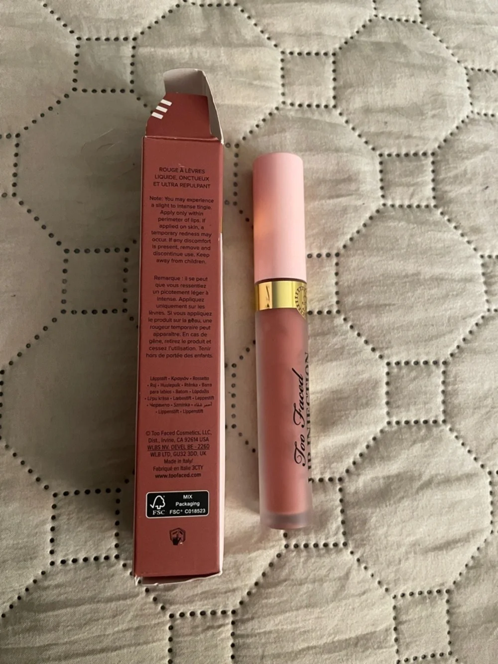 Too Faced Lip Injection Liquid Lipstick — Dusty Mauve Pink